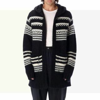 サンローラン(Saint Laurent)のサンローラン ジャケット カーディガン フード　ニット　モヘア　ロング M〜L(カーディガン)