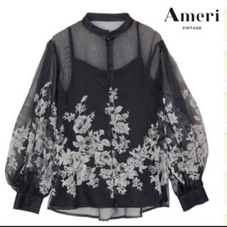 アメリヴィンテージ(Ameri VINTAGE)のAMERI　2WAY HAZE FLOWER BLOUSE(シャツ/ブラウス(長袖/七分))