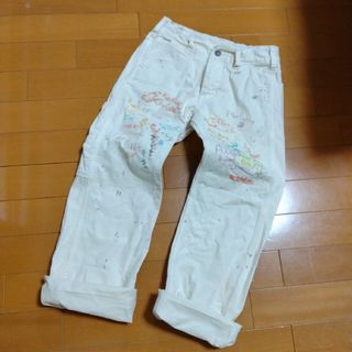 デニムダンガリー(DENIM DUNGAREE)のデニムダンガリー☆落書きペイントパンツ  130(パンツ/スパッツ)