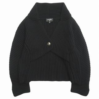 シャネル(CHANEL)の美品 20aw シャネル 20C カシミヤ ニット ショート丈 ジャケット ▽１(ブルゾン)