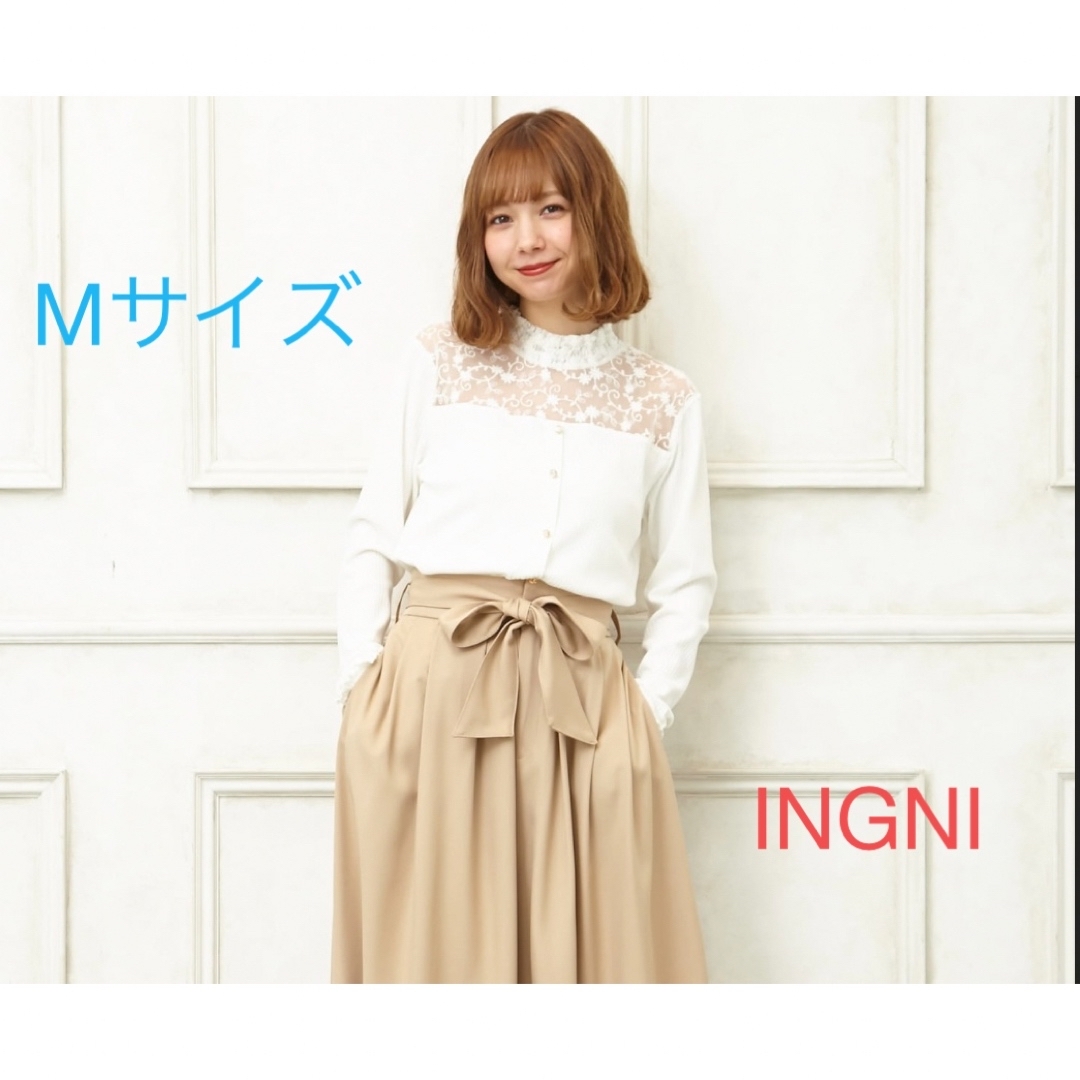 INGNI(イング)のヨークレースボタン付トップス レディースのトップス(シャツ/ブラウス(長袖/七分))の商品写真