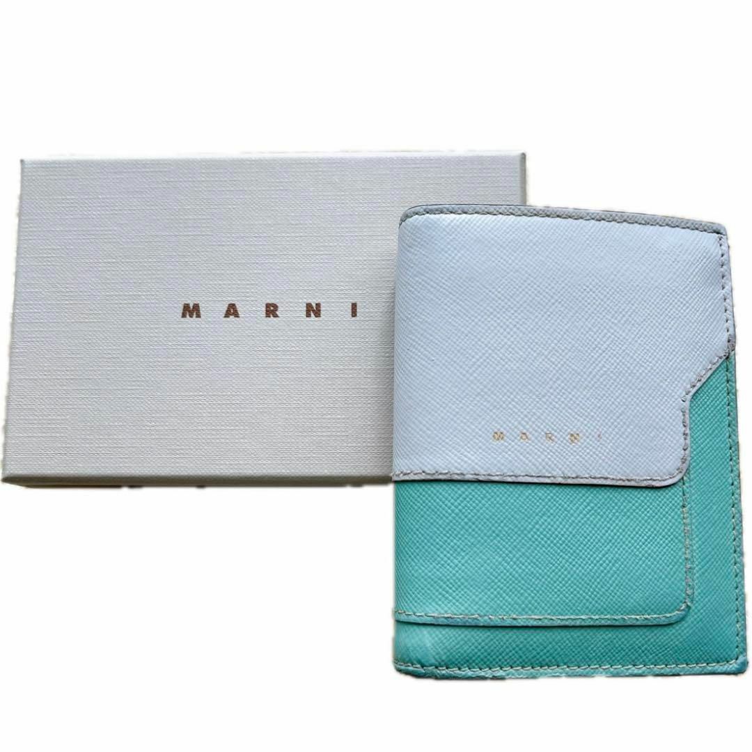 Marni - 箱・保存袋付き MARNI 二つ折り財布 サフィアーノレザー