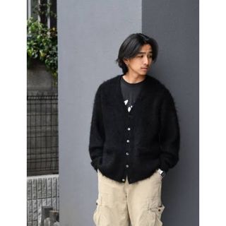 Premium Mohair Cardigan W/Pocket Black(カーディガン)