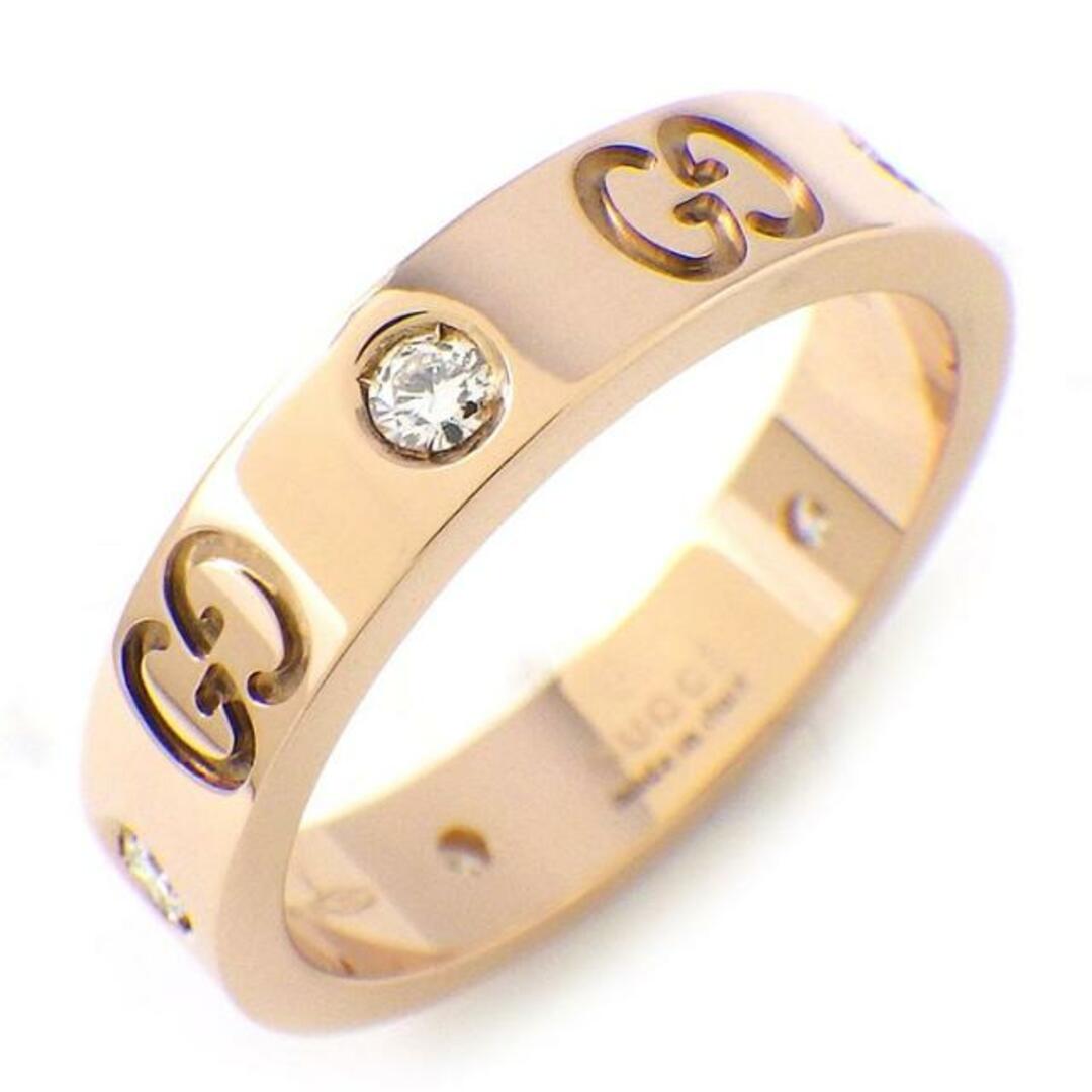 Gucci(グッチ)のグッチ GUCCI リング アイコン 152046 J8540 5702 インターロッキングG GG ロゴ 5ポイント ダイヤモンド 計0.15ct K18PG 9.5号 / #10 【中古】 レディースのアクセサリー(リング(指輪))の商品写真