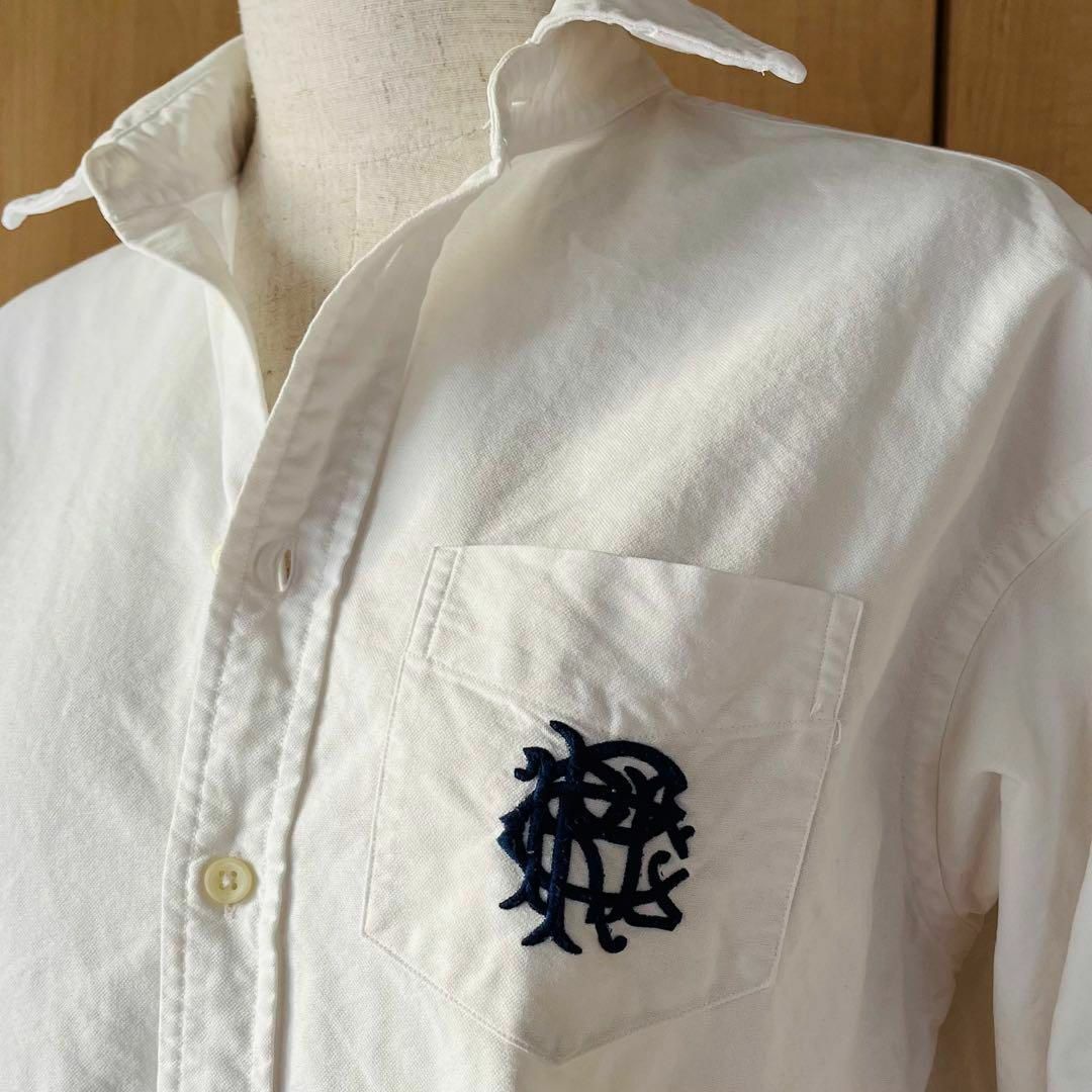 POLO RALPH LAUREN(ポロラルフローレン)の肩幅50 ポロラルフローレン オックスフォード コットン 長袖シャツ ロゴ刺繍 レディースのトップス(シャツ/ブラウス(長袖/七分))の商品写真