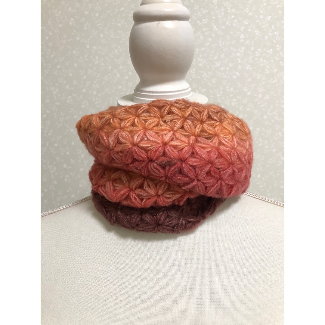 手編みスヌード　ハンドメイドスヌード　ネックウォーマー　s18 レディースのファッション小物(スヌード)の商品写真