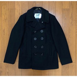 schott - 14 美品 Schott 742SB Pコート タイト スリム ピーコート 濃紺