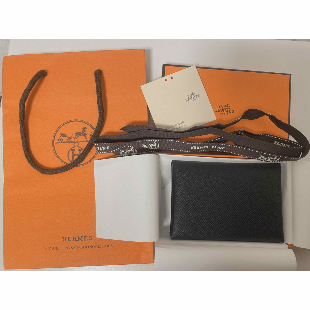 Hermes(エルメス)のHERMES カルヴィデュオ カードコインケース ブラック NOIR 正規新品 レディースのファッション小物(財布)の商品写真