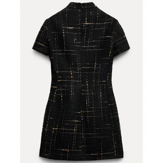 ミニワンピース【2/3まで限定出品＊新品】ZARA テクスチャーワンピース ツイードワンピース