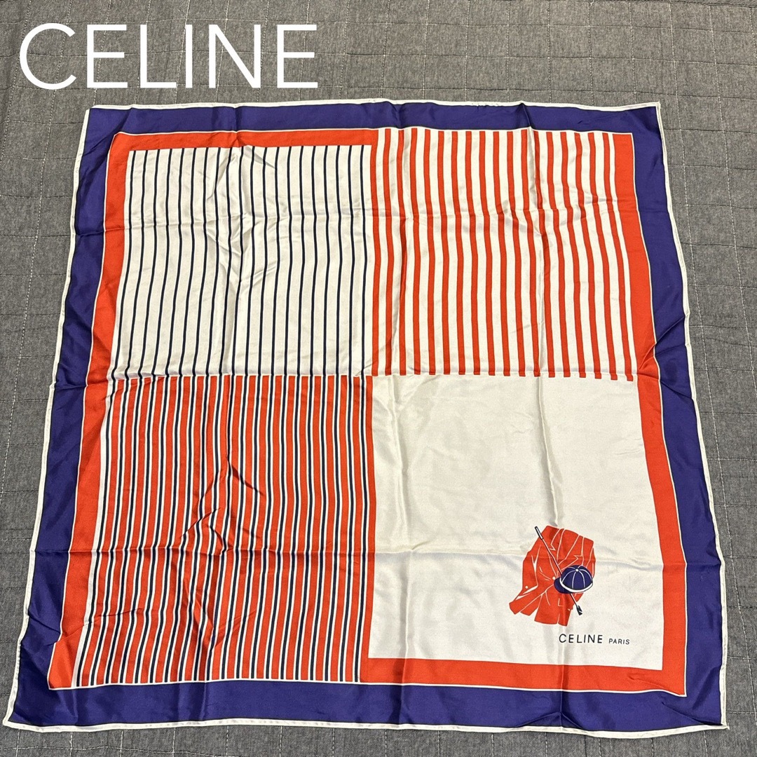 CELINE - CELINE セリーヌ シルクスカーフ ヴィンテージ CELINE - CELINE セリーヌ シルクスカーフ ヴィンテージ