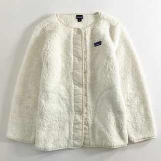 パタゴニア(patagonia)の12a17 patagonia パタゴニア フリースジャケット XL ホワイト キッズ ノーカラー スナップボタン(ジャケット/上着)