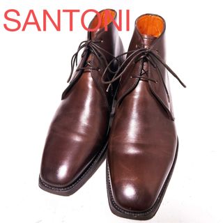 Santoni - サントーニSANTONIサイドゴア６ショートブーツ箱付き ...