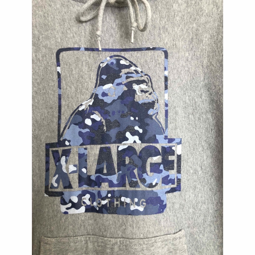 XLARGE(エクストララージ)のX-LARGE パーカー　グレー　迷彩　M メンズのトップス(パーカー)の商品写真