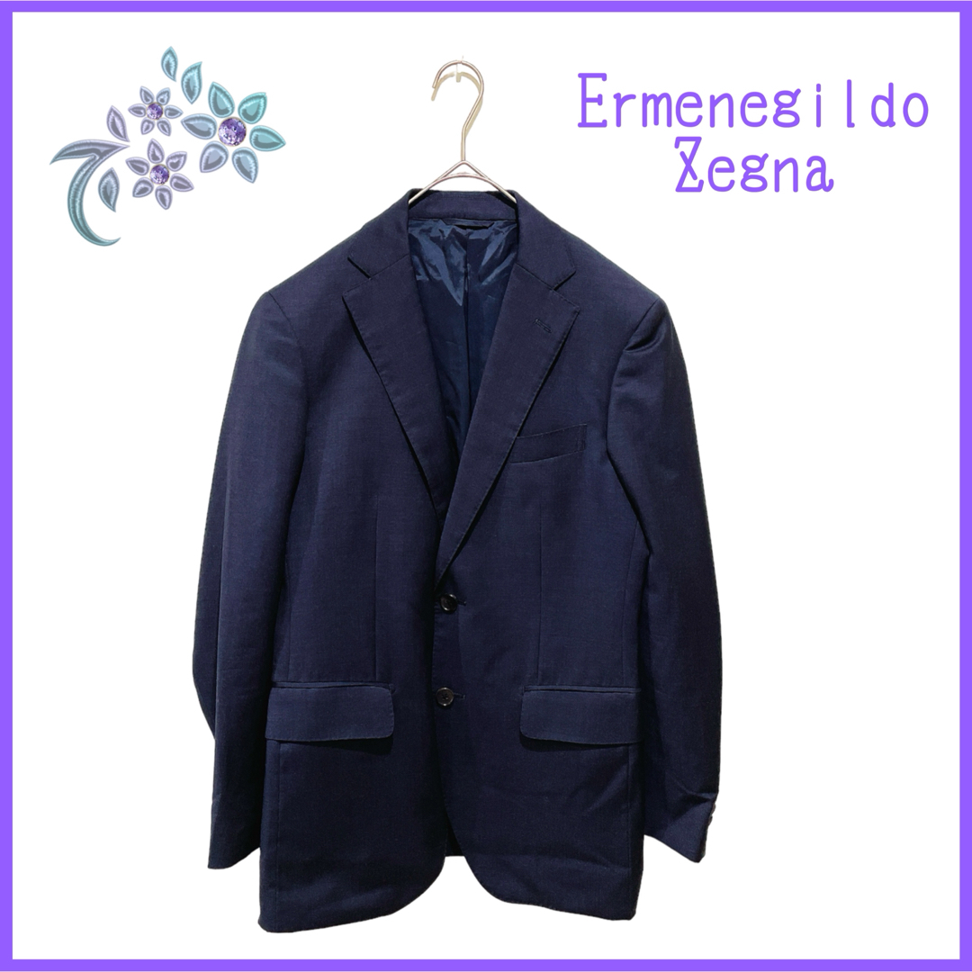 Ermenegildo Zegna】テーラードジャケット ウール 濃紺 A4メンズ ...