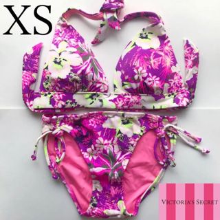 ヴィクトリアズシークレット(Victoria's Secret)のレア 新品 水着 ヴィクトリアシークレット パープル 花柄 XS(水着)