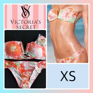 ヴィクトリアズシークレット(Victoria's Secret)のレア 新品 水着 ヴィクトリアシークレット 花柄オレンジ XS(水着)