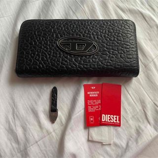 ディーゼル(DIESEL)の【DIESEL】Dロゴ メタルロゴ 長財布 ブラック レザー(長財布)