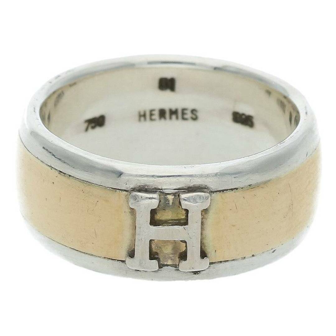 Hermes(エルメス)のエルメス HロゴK18コンビリング レディース 51/11号 レディースのアクセサリー(リング(指輪))の商品写真