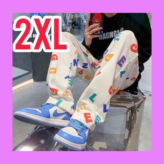 メンズ　パンツ　スウェット　アルファベット　2XL(その他)