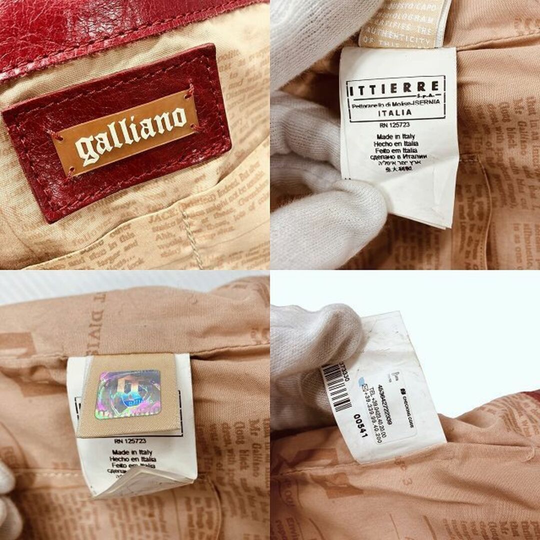 GALLIANO(ガリアーノ)のガリアーノ GALLIANO トートバッグ ニュースペーパープリント キャンバス レディースのバッグ(トートバッグ)の商品写真