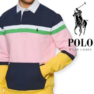 ポロラルフローレン(POLO RALPH LAUREN)の【新品タグ付き】ポロラルフローレン　マルチボーダー　スウェット　裏起毛　ロゴ刺繍(スウェット)