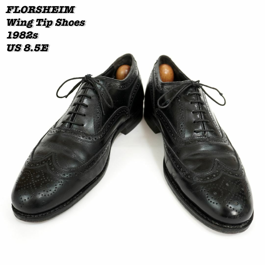 メンズFLORSHEIM Wing Tip Shoes 1982s US8.5E