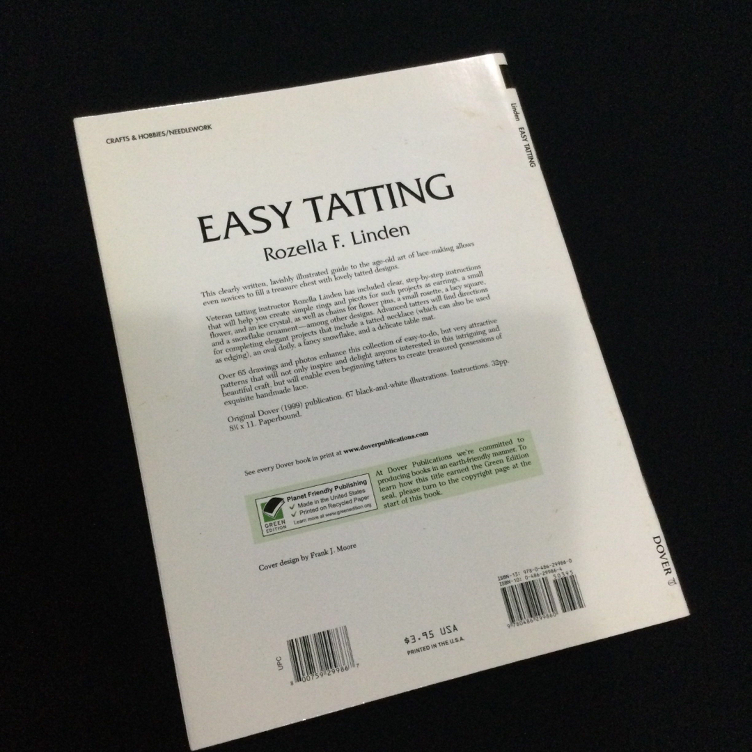 Easy Tatting 洋書　英語　図案集　タティング　タティングレース　手芸 エンタメ/ホビーの本(洋書)の商品写真