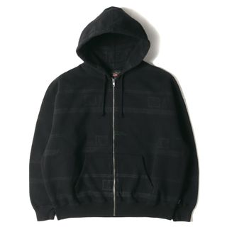 シュプリーム(Supreme)の美品 Supreme シュプリーム パーカーサイズ:S 23SS UNDERCOVER アンダーカバー グラフィック ボーダー ジップ スウェット パーカー Zip Up Hooded Sweatshirt ブラック 黒 トップス フーデッド スウェットシャツ コラボ【メンズ】【中古】(パーカー)