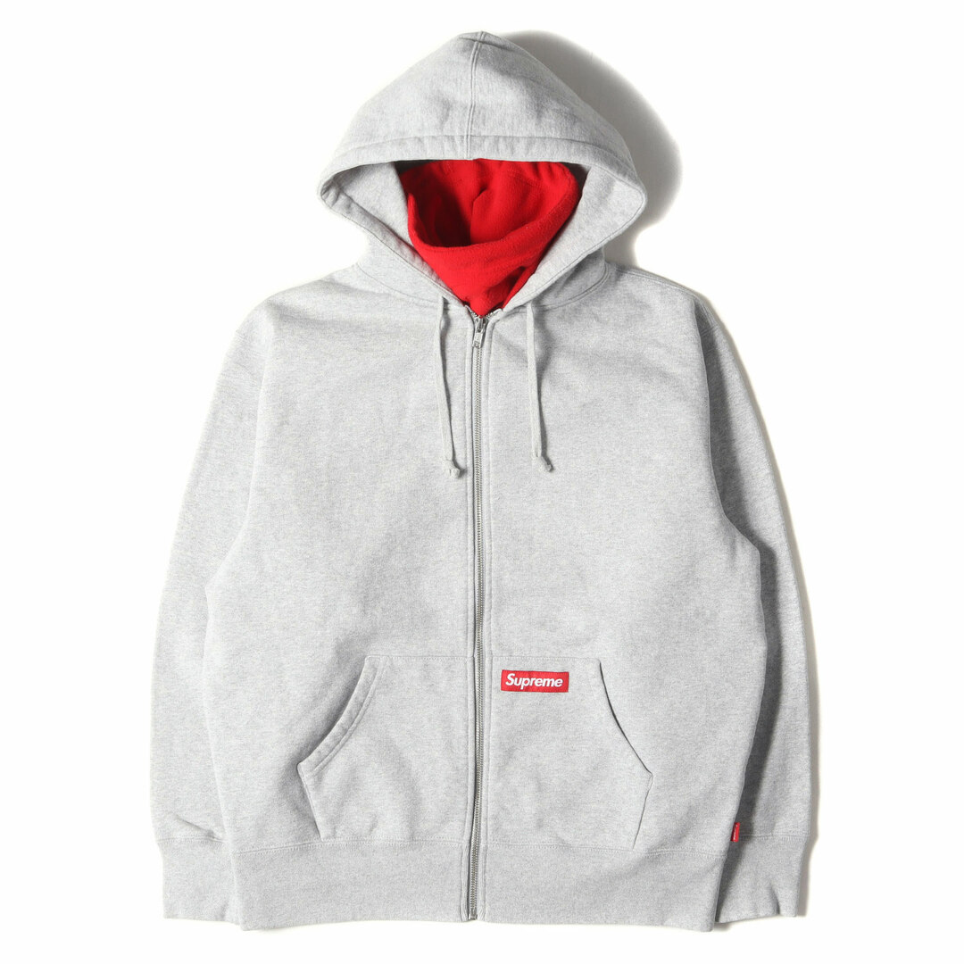 Supreme シュプリーム パーカー サイズ:S 22AW フェイスマスク付き ダブルフード ジップ スウェット パーカー Double Hood  Facemask Zip Up Hooded Sweatshirt ヘザーグレー レッド トップス フーデッド スウェットシャツ【メンズ】【中古】 |  ...