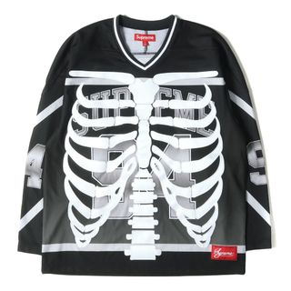 Supreme - 美品 Supreme シュプリーム 23AW ボーン デザイン ホッケー ジャージ Bones Hockey Jersey ブラック 黒 トップス カットソー 長袖【メンズ】【中古】