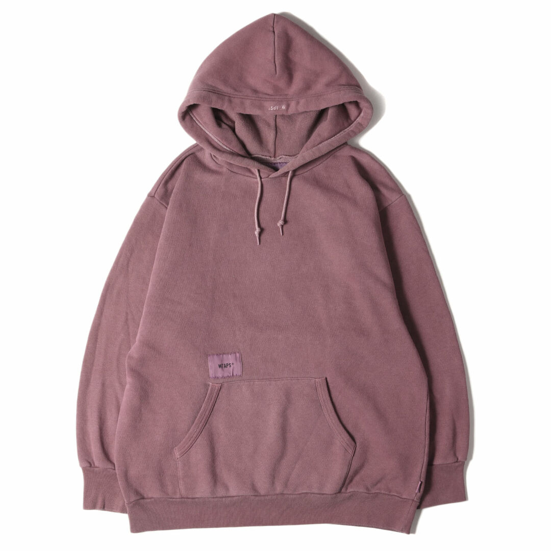 WTAPS ダブルタップス パーカー サイズ:M 19AW オーバーダイ加工 スウェット パーカー BLANK HOODED 01 バーガンディー トップス フーデッド スウェットシャツ【メンズ】トップス