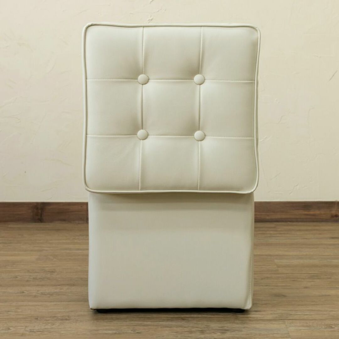 新品　送料無料　CORO　収納スツール　アイボリー インテリア/住まい/日用品の椅子/チェア(スツール)の商品写真