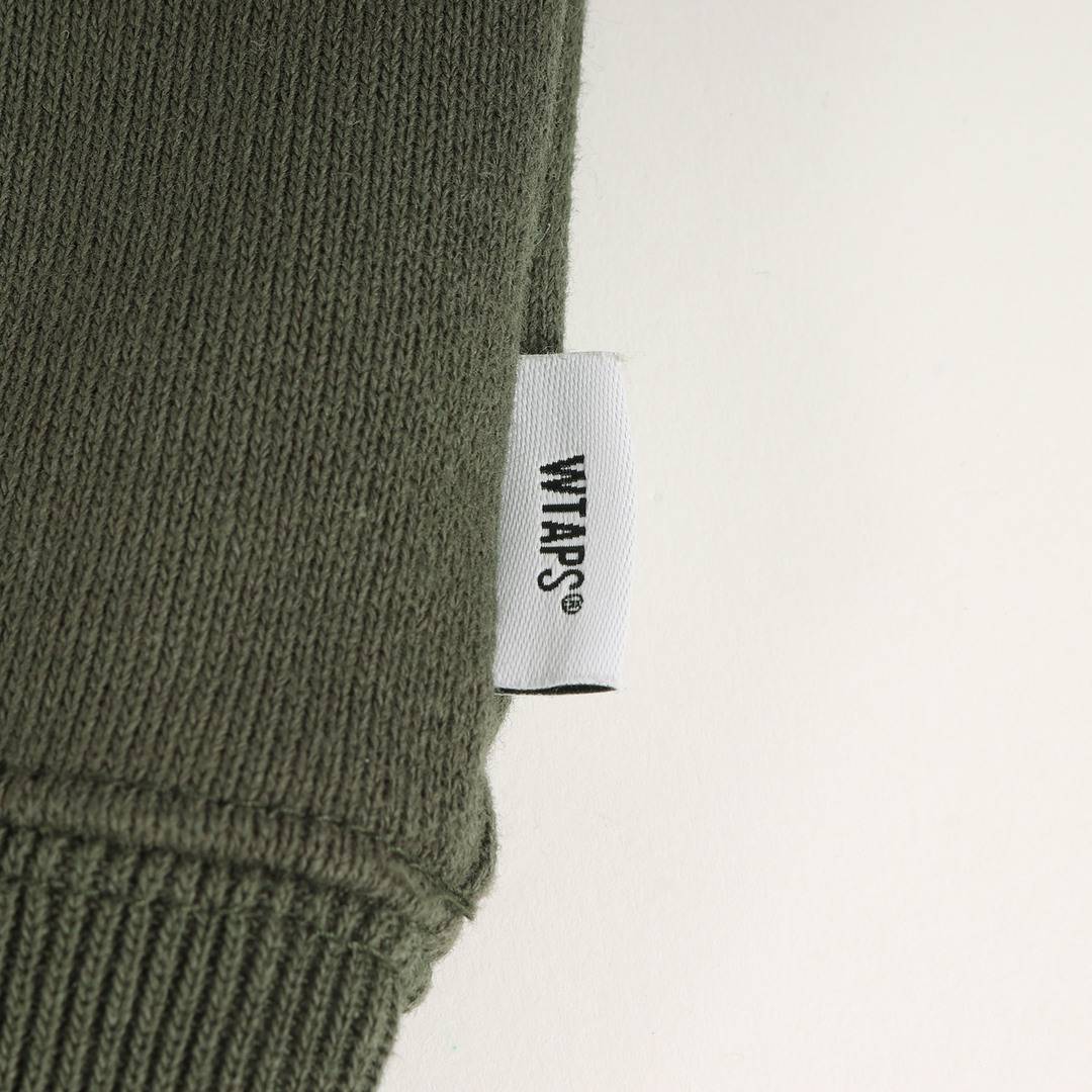 W)taps(ダブルタップス)の美品 WTAPS ダブルタップス スウェット サイズ:XL 22AW クロスボーン柄 クルーネック スウェットシャツ ACNE / SWEATER / CTPL. TEXTILE オリーブドラブ トップス トレーナー【メンズ】【中古】 メンズのトップス(スウェット)の商品写真