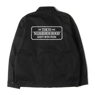 ネイバーフッド(NEIGHBORHOOD)の美品 NEIGHBORHOOD ネイバーフッド ジャケット サイズ:L 21AW ブランドロゴ スイングトップ ワークジャケット ブラック 黒 アウター ブルゾン【メンズ】【中古】(その他)