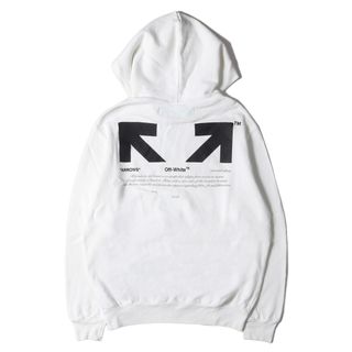 オフホワイト(OFF-WHITE)のOFF-WHITE オフホワイト パーカー サイズ:M 18AW ハーフアロー スウェット パーカー 03 ARROW HOODIE ホワイト 白 トップス フーディー【メンズ】【中古】(パーカー)