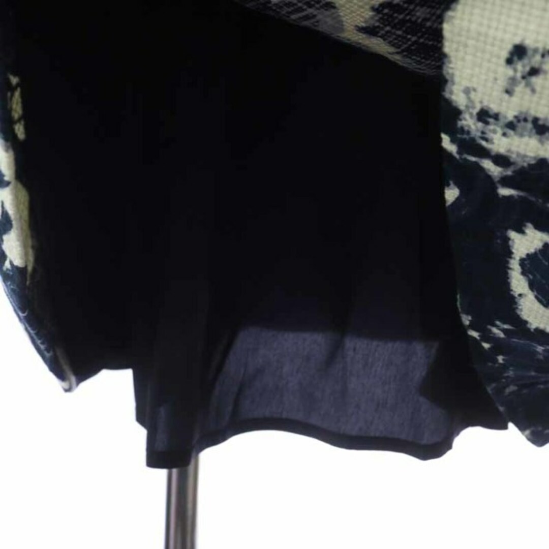 Max & Co.(マックスアンドコー)のマックス&コー フレアスカート ひざ丈 タック リボン 40 M 紺 ネイビー レディースのスカート(ひざ丈スカート)の商品写真