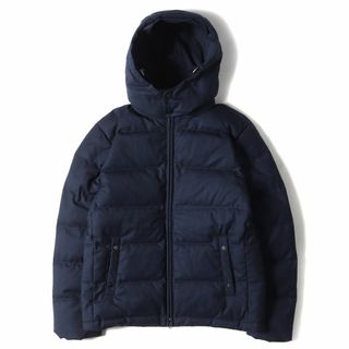 シップス(SHIPS)の美品 SHIPS シップス ジャケット サイズ:M ウール ファブリック ダウン ジャケット 114-55-0171 アウター ブルゾン コート ネイビー 紺【メンズ】【中古】(ダウンジャケット)