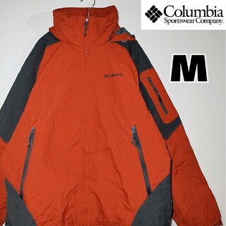 コロンビア(Columbia)のコロンビア　フルジップ　マウンテンジャケット　オレンジ　Mサイズ　US 古着(マウンテンパーカー)