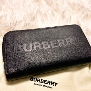 バーバリー(BURBERRY)のBURBERRY バーバリー ロゴ ラウンドジップ長財布(長財布)