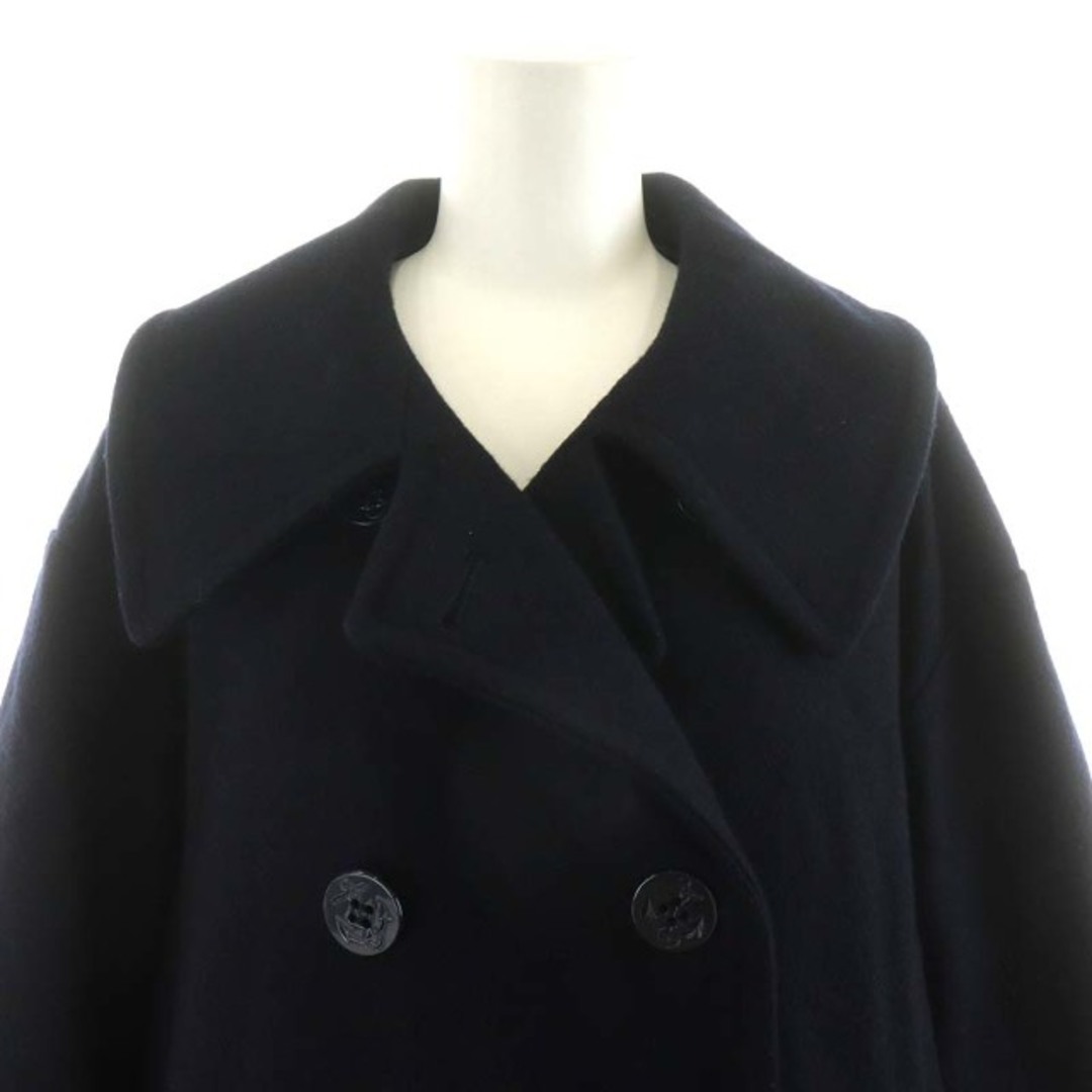 Shinzone(シンゾーン)のシンゾーン フレア ピーコート FLARE PEA COAT 34 S 紺 レディースのジャケット/アウター(ピーコート)の商品写真