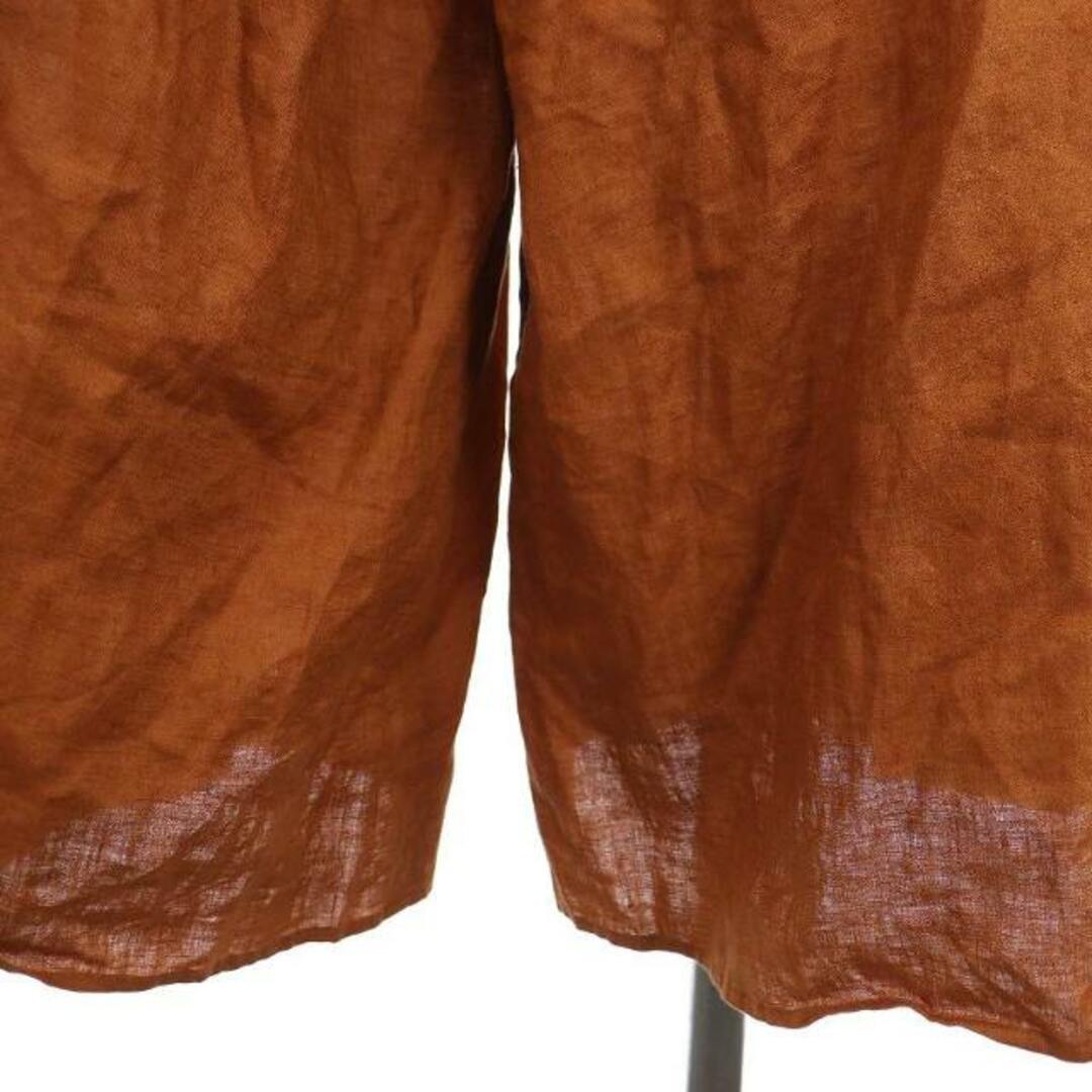 ENFOLD(エンフォルド)のエンフォルド サロペット オールインワン ジャンプスーツ リネン 36 S 茶 レディースのパンツ(サロペット/オーバーオール)の商品写真