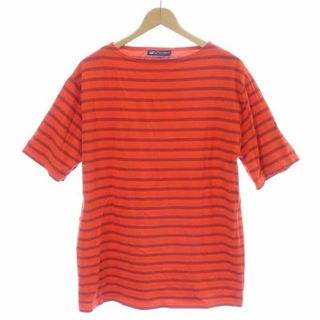 セントジェームス(SAINT JAMES)のSAINT JAMES Tシャツ カットソー 半袖 ボーダー L オレンジ(Tシャツ/カットソー(半袖/袖なし))