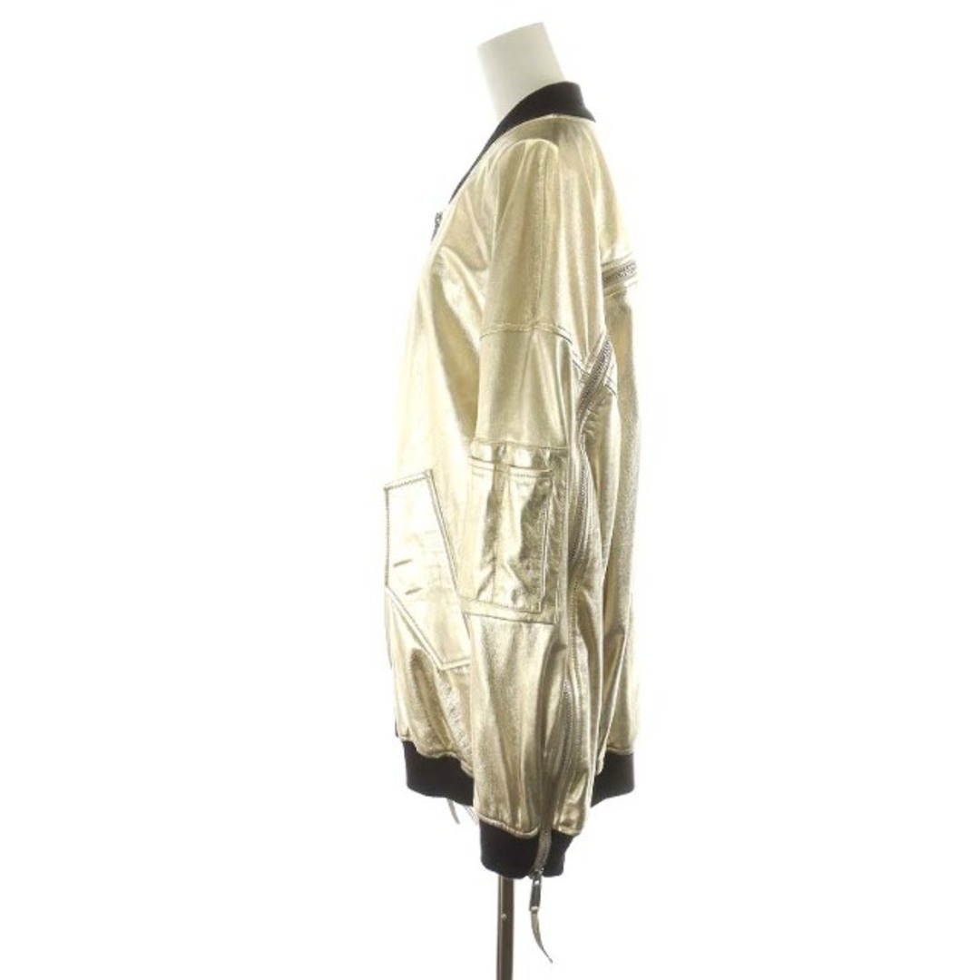 DSQUARED2(ディースクエアード)のディースクエアード レザージャケット 36 S ゴールド色 レディースのジャケット/アウター(その他)の商品写真