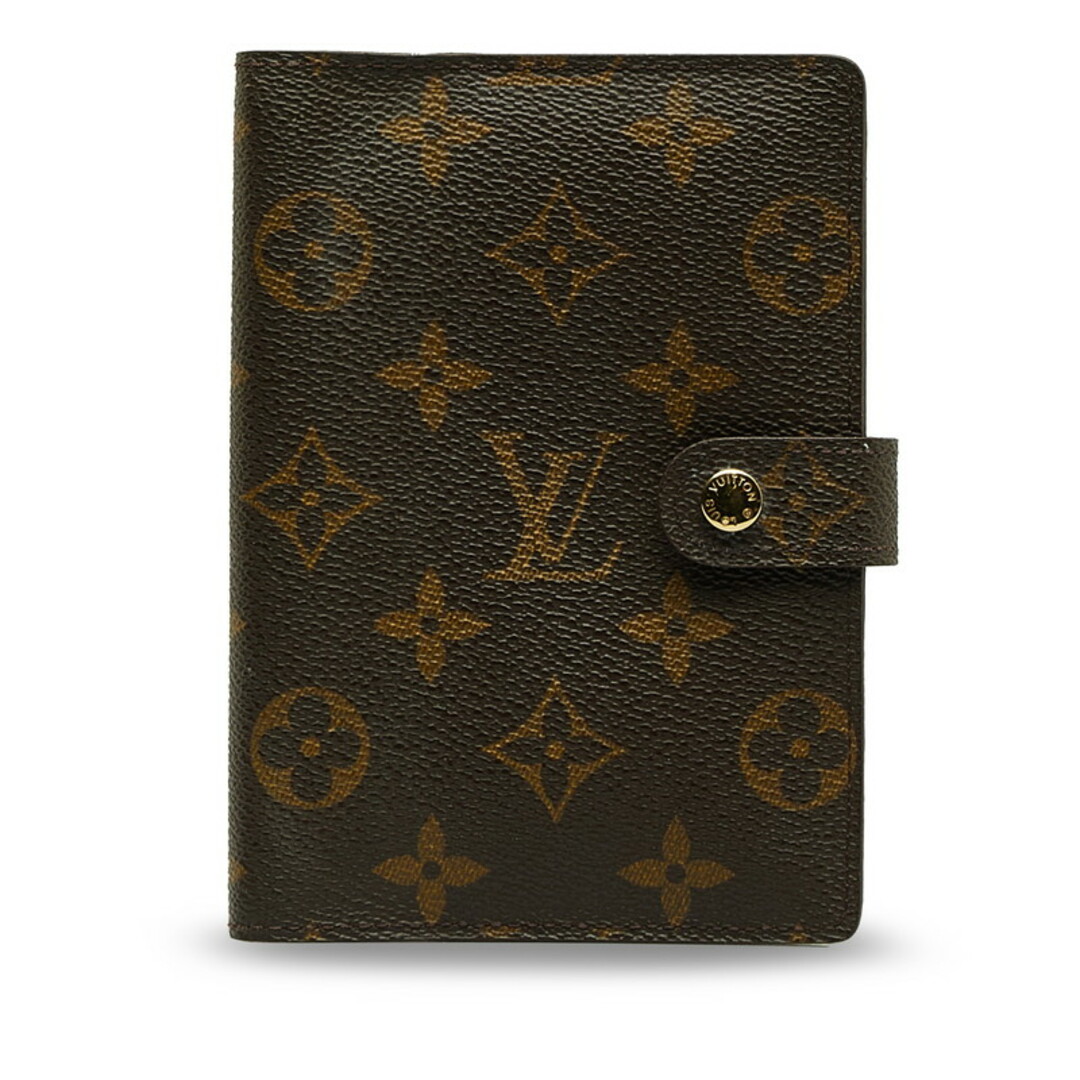 スナップボタン内側ルイ ヴィトン モノグラム アジェンダPM 手帳カバー R20005 PVC レディース LOUIS VUITTON 【222-31704】