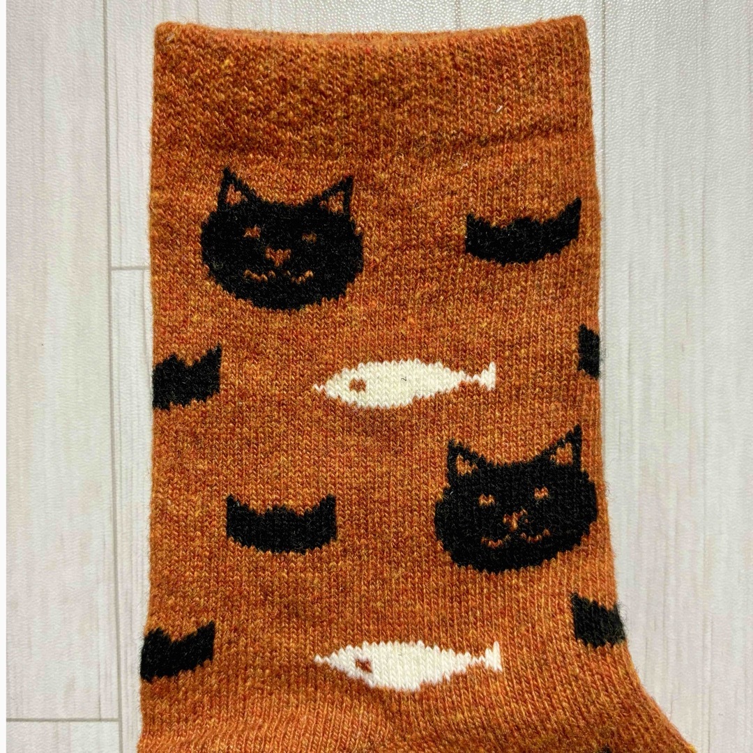 【新品・未使用】ソックス2足セット① 猫 ねこ ネコ かわいい レディースのレッグウェア(ソックス)の商品写真