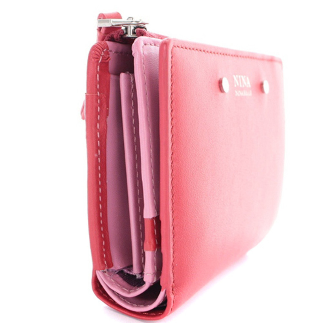 NINA RICCI(ニナリッチ)のニナリッチ 二つ折り財布 レザー ロゴ 赤 レディースのファッション小物(財布)の商品写真