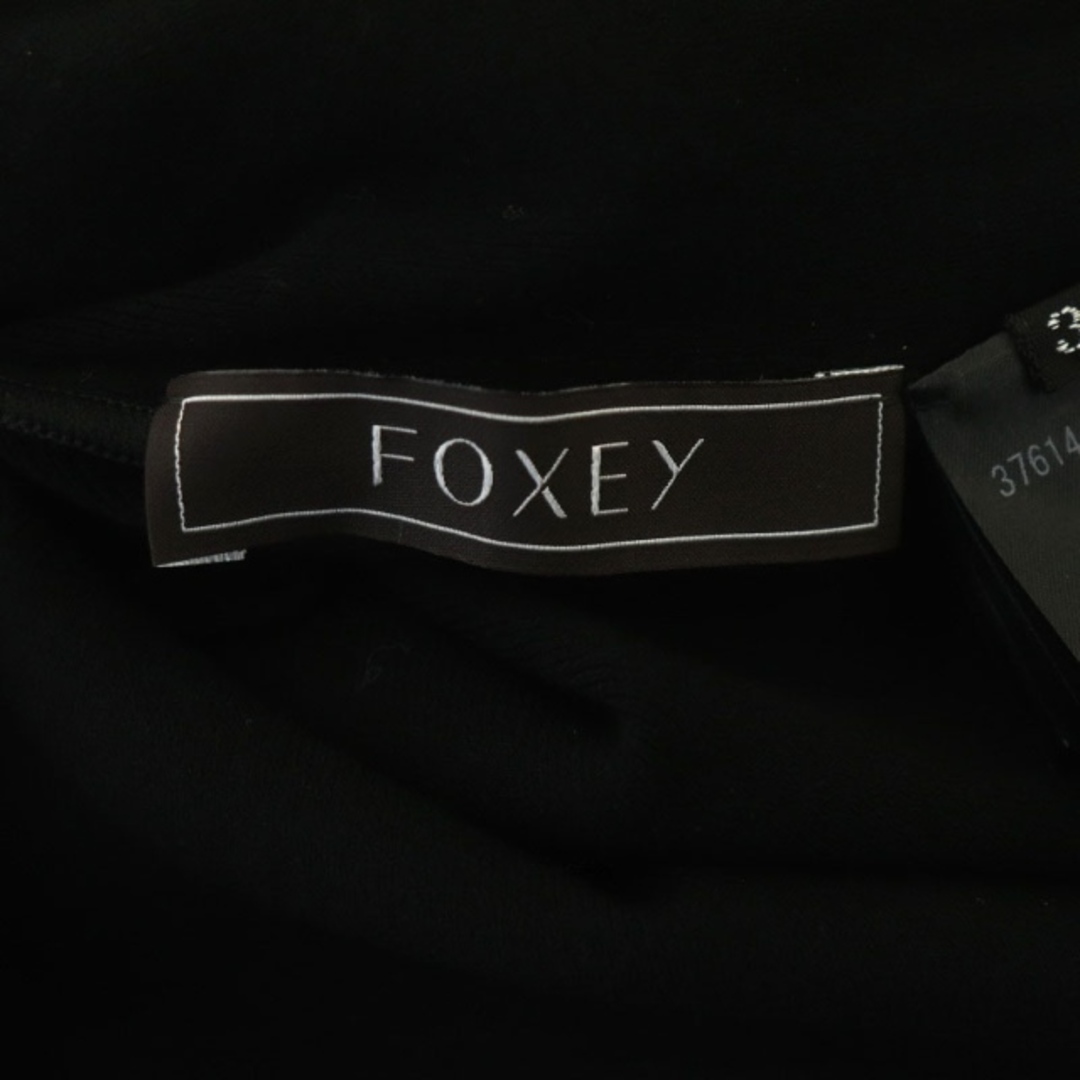 FOXEY(フォクシー)のフォクシー FOXEY 37614 襟付き ニット セーター 半袖 38 黒 レディースのトップス(ニット/セーター)の商品写真