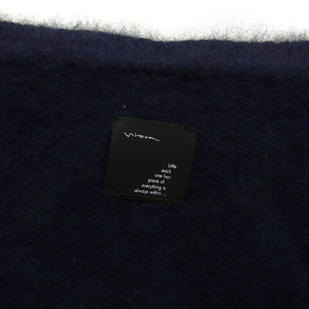 nitca(ニトカ)のニトカ  ニット セーター Vネック 起毛 ウール スリット 長袖 F 紺  レディースのトップス(ニット/セーター)の商品写真