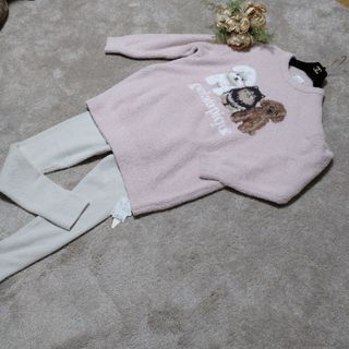 ジェラートピケ(gelato pique)の専用♥新品ジェラートピケパウダー素材犬柄ジャガードセットピンク(ルームウェア)