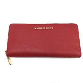 マイケルコース(Michael Kors)のマイケルコース  35H3GTVZ3L ラウンドファスナー 長財布 赤 レッド系(財布)